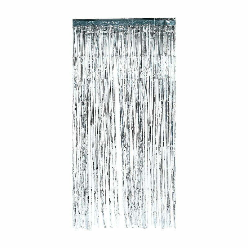 Silver Fringe Foil Curtain