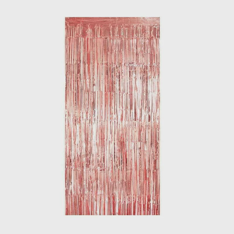 Rose Gold Foil Fringe Curtain 90 x 200cm