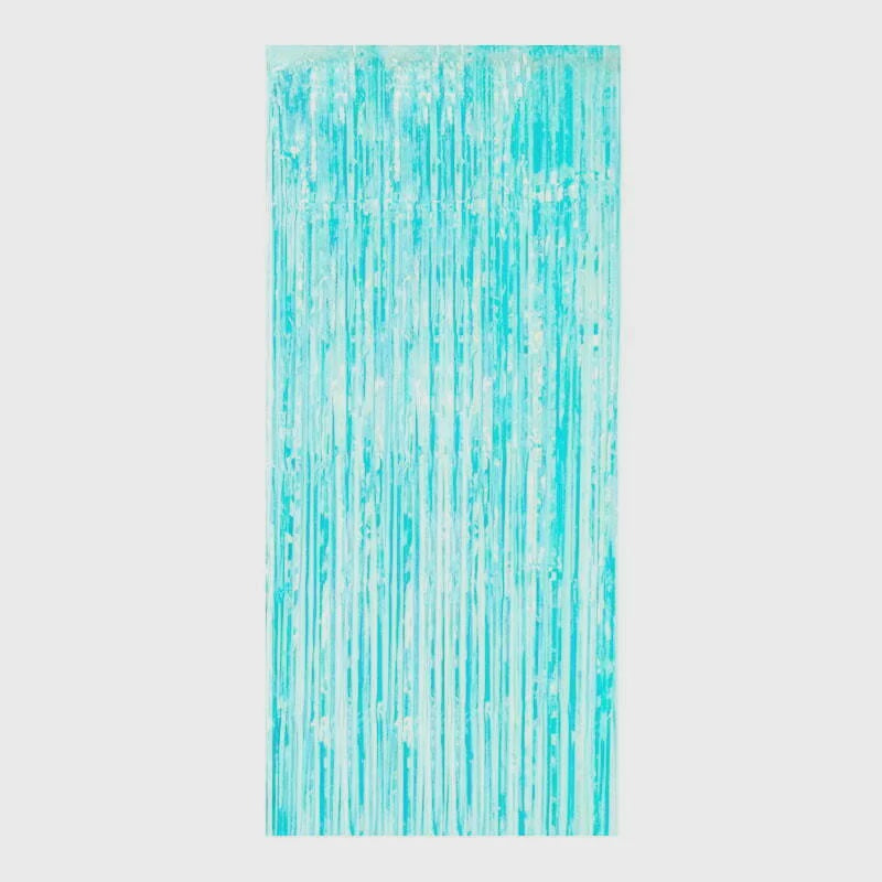 Iridescent Blue Foil Curtain