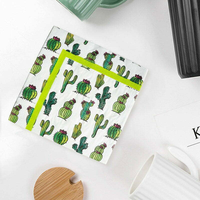 Green Cactus Napkins (Pack of 20)