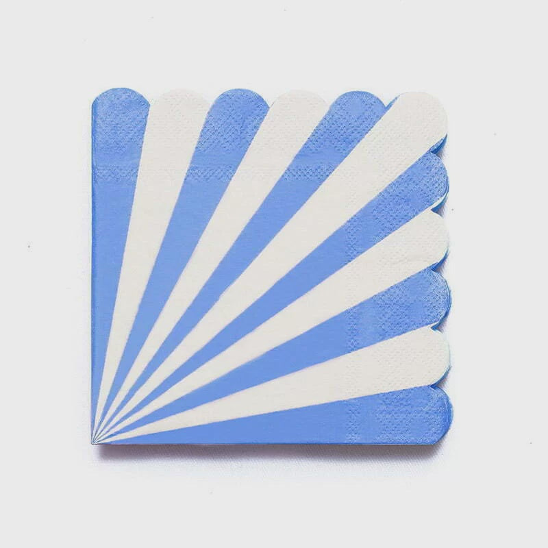 Blue Striped Napkins (Pack of 16)