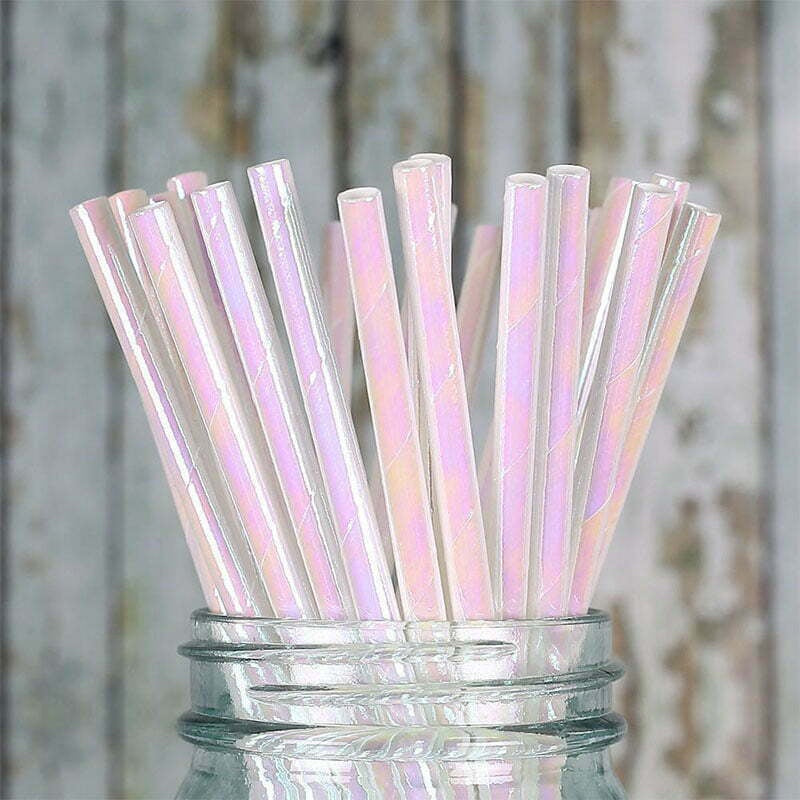 Iridescent Paper Straws (Pack of 20)