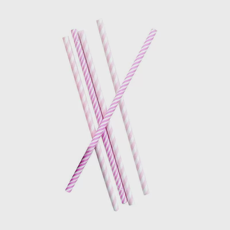 Pink Paper Straws (Pack of 20)