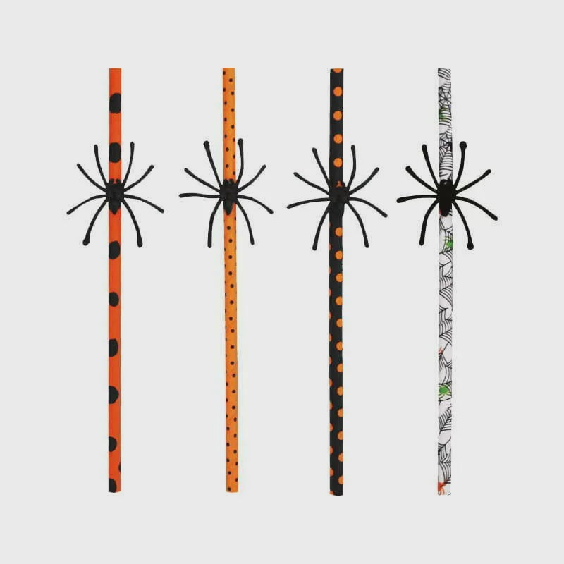 Spider Paper Straws (Pack of 10)