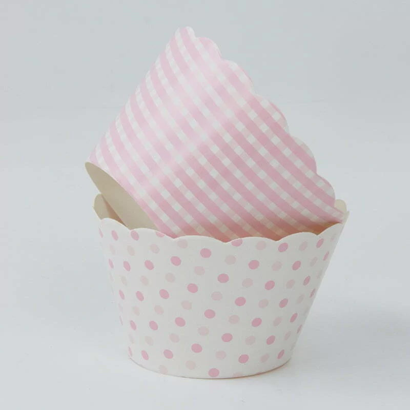 Baby Pink Cupcake Wraps (Pack of 8)