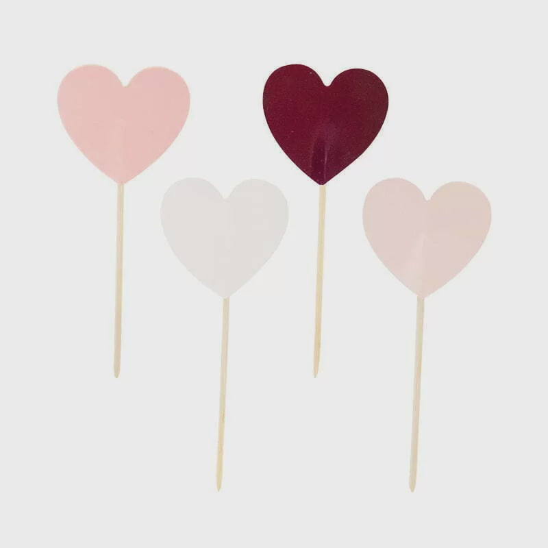 Heart Shape Picks Pack of 8