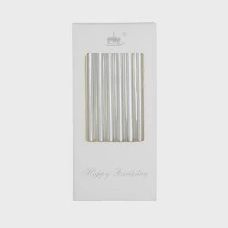 Silver Candles (Pack of 6)