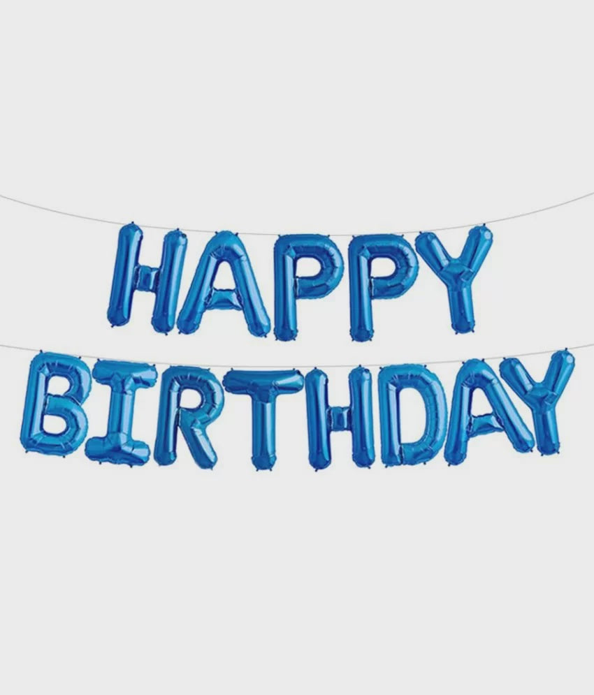 Blue Happy Birthday Foil Balloon