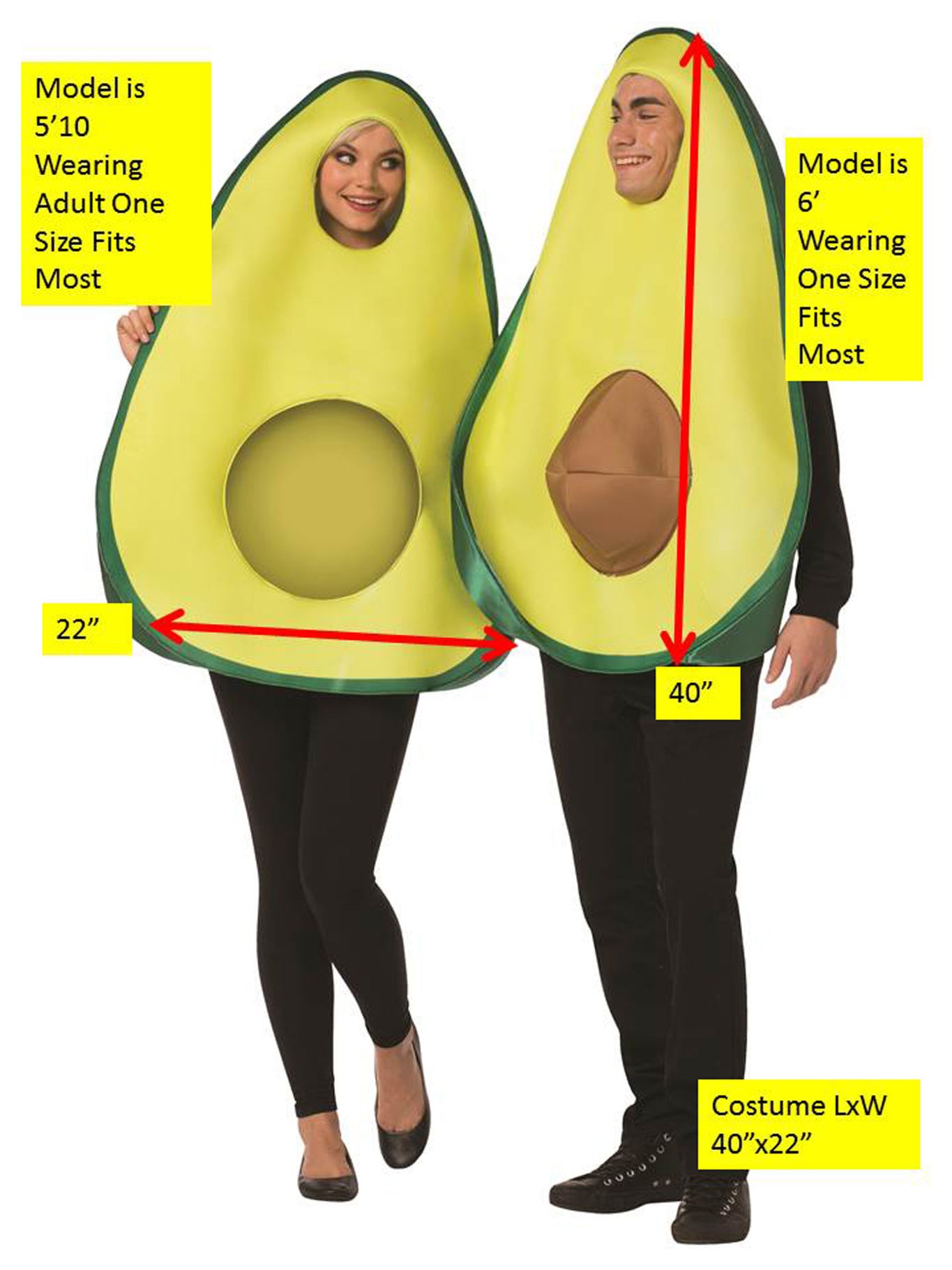 Avocado Couples Adult Costume