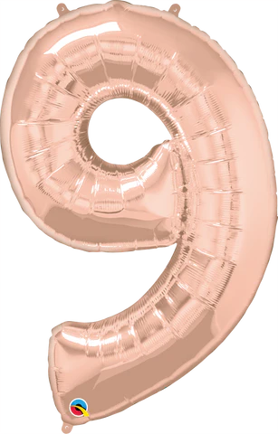 Number 9 Rose Gold Megaloon Foil Balloon