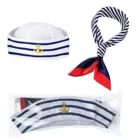 Blue & White Striped Sailor Costume Set