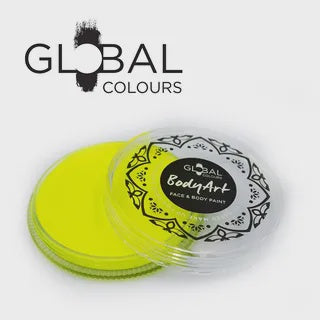 Global 32 Gram Neon Yellow Water Activated Cake Makeup