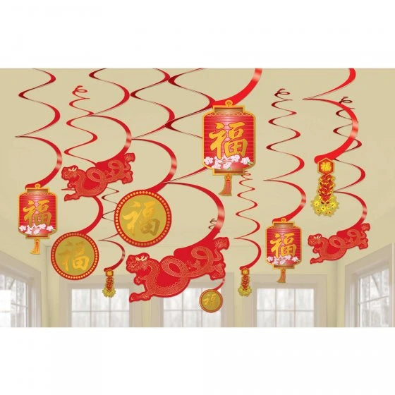 Chinese New Year Swirl Hanging Decoration