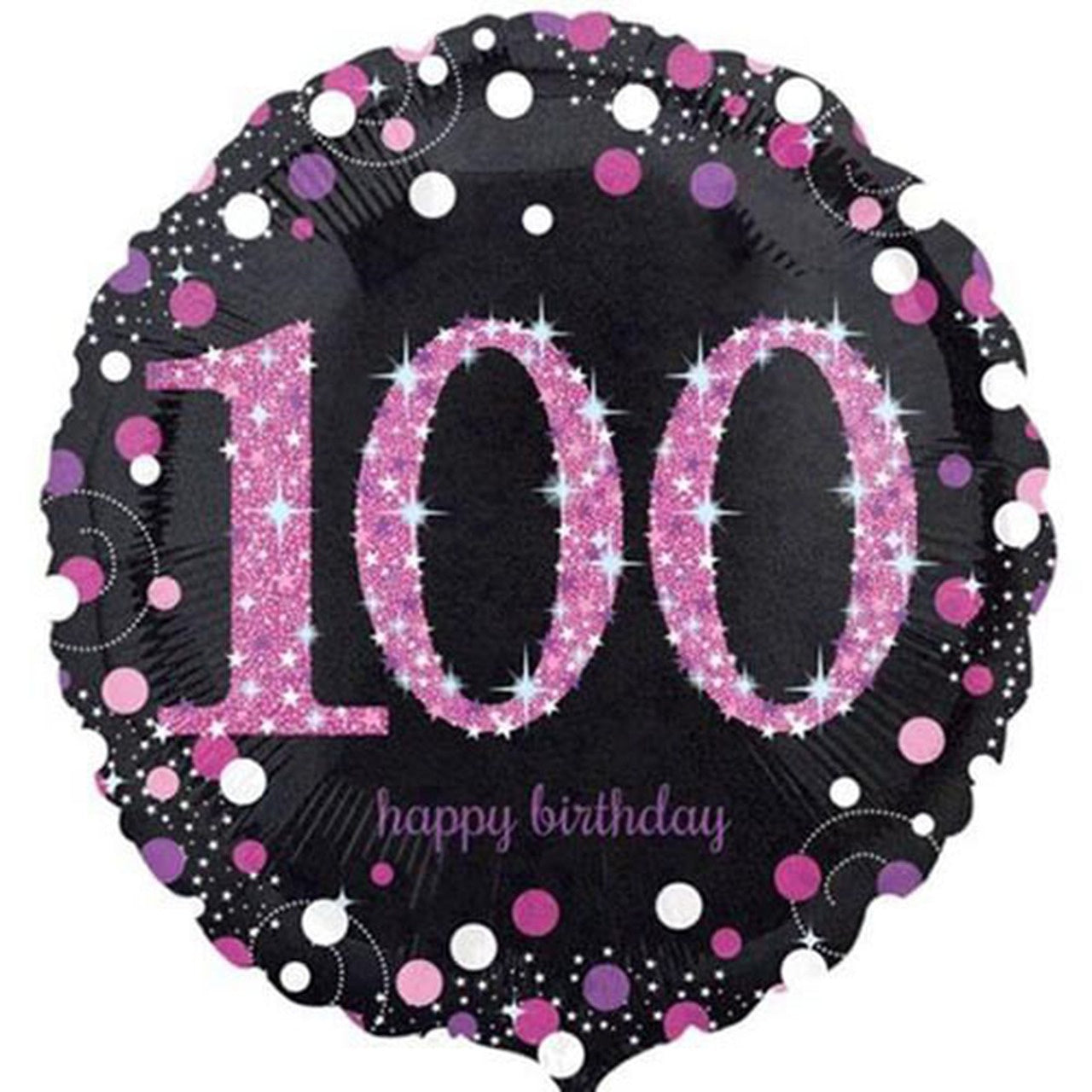 Pink Holographic Sparkling 100th Birthday Foil