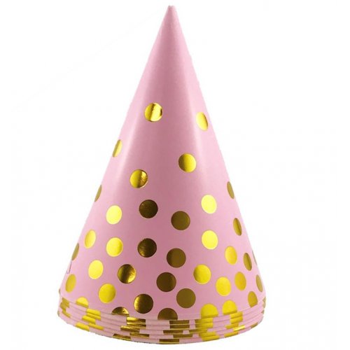 Pink Spotted Party Hat