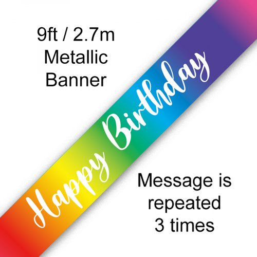 Rainbow Birthday Banner