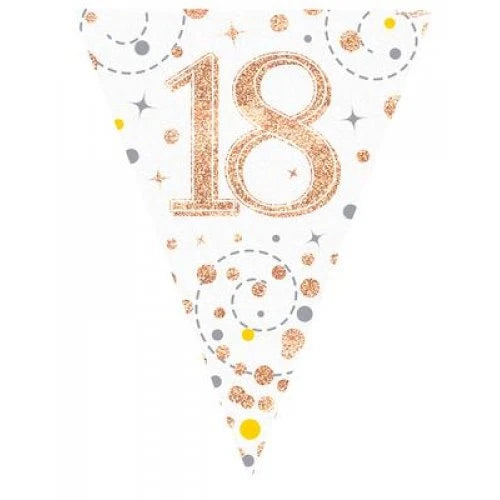 Sparkling Fizz 18th Rose Gold Bunting