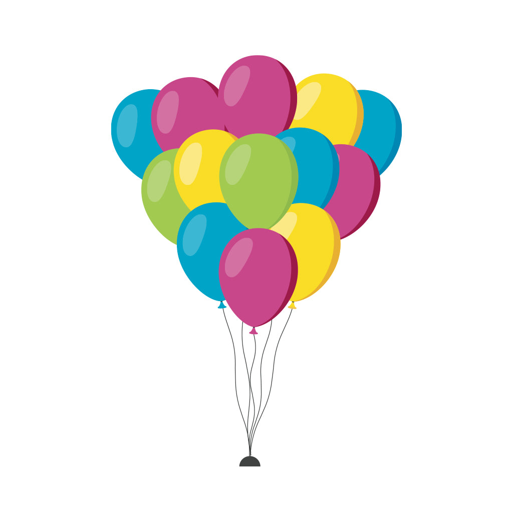 13 Helium Balloon Bouquet All Confetti