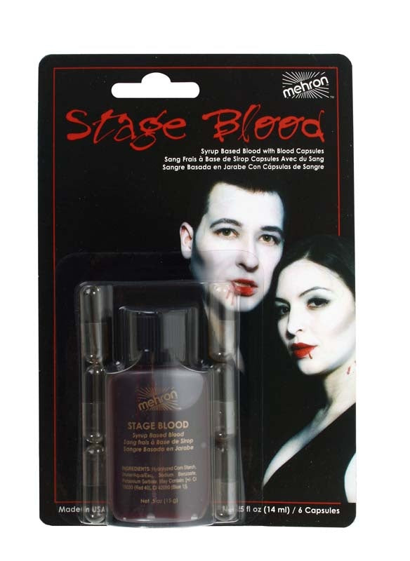 Mehron Stage Blood Bright with 6 Capsules Carded