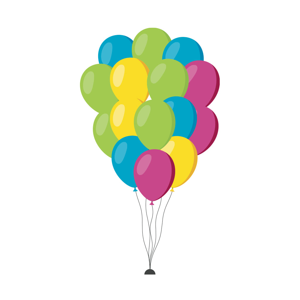 15 Helium Print Balloon Bouquet