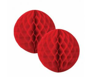 Apple Red Honeycomb Balls 15 cm