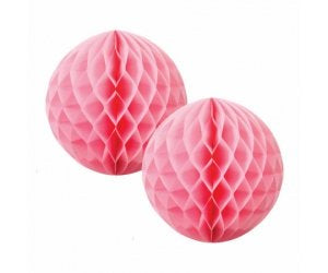 Classic Pink Honeycomb Balls 15 cm