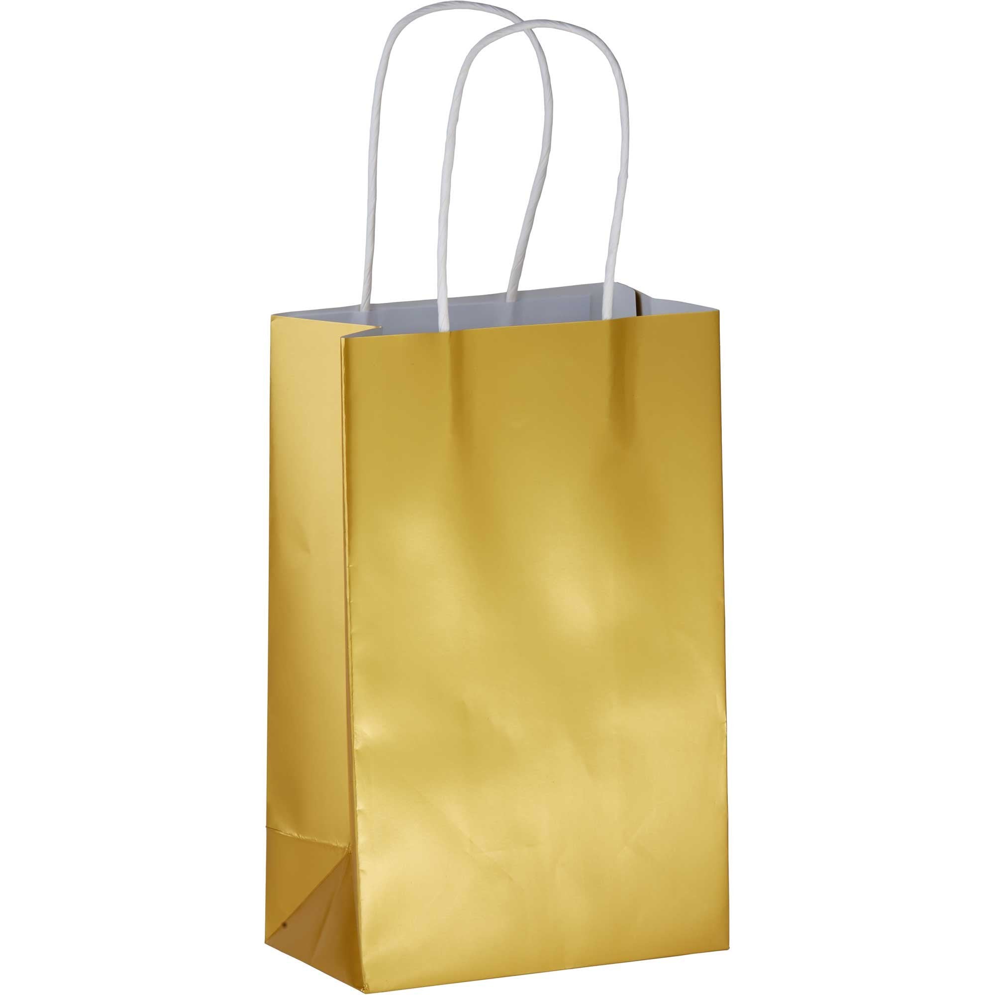 Gold Mini Paper Treat Bag with Handle