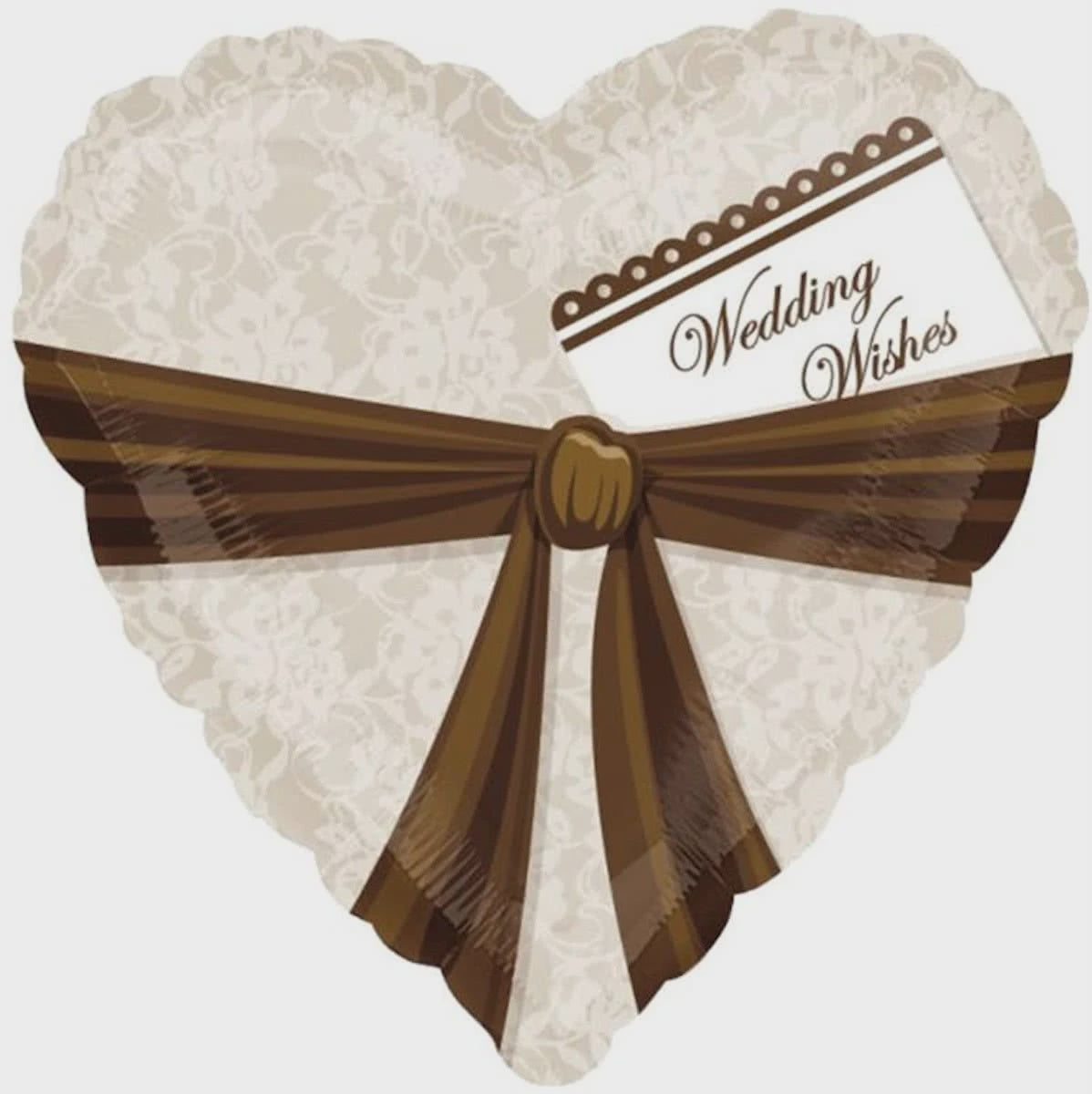 Wedding Wishes Bow Balloon