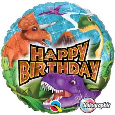 Happy Birthday Dinosaur 18 inch Foil Balloon