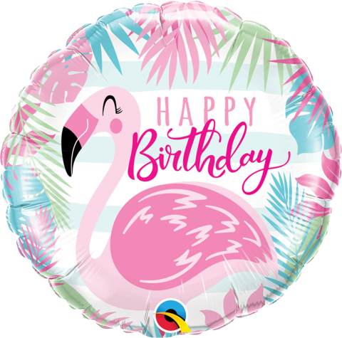 Flamingo Happy Birthday 18" Foil Balloon