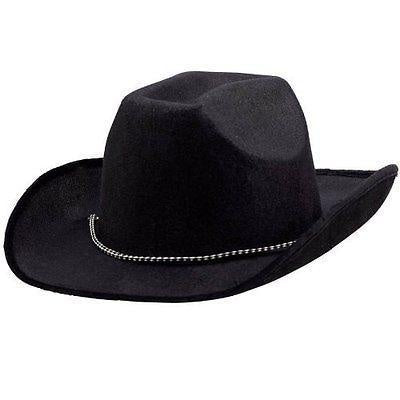 Cowboy Hat Black Suede For Men and Women