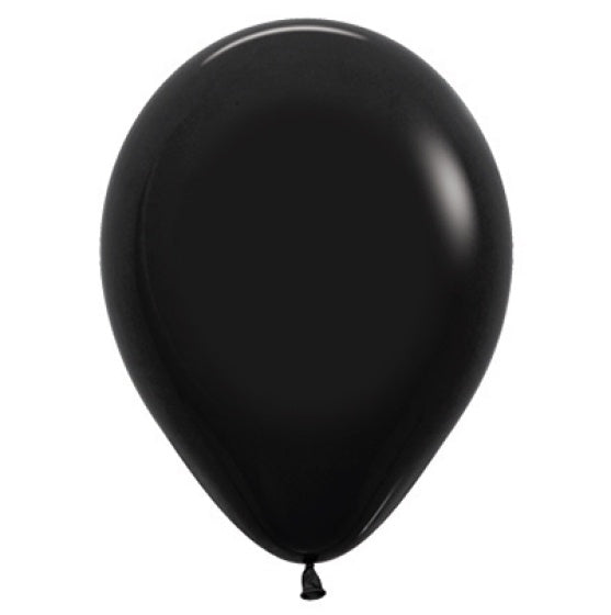 Sempertex Fashion Black 30cm Latex Balloons Pack of 100