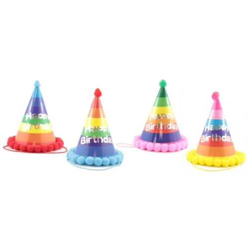 Colourful Striped Party Hat