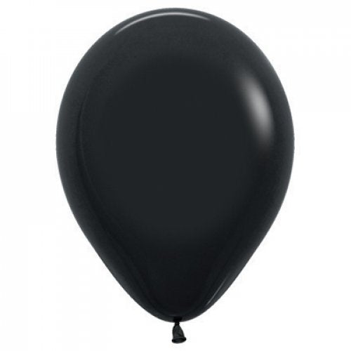 Fashion Black 30cm Latex Balloons Pack of 100