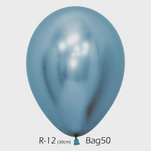 Reflex Blue 30cm Latex Balloons Bag of 50