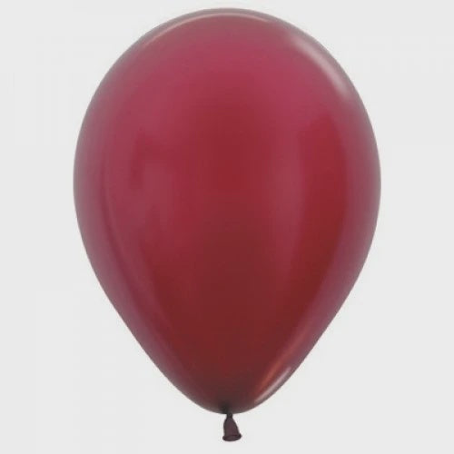 Metallic Burgundy 30cm Latex Balloons Pack of 100