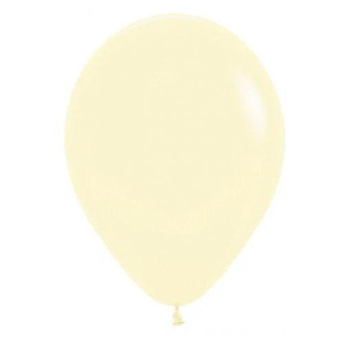 Pastel Matte Yellow 30cm Latex Balloons Pack of 25