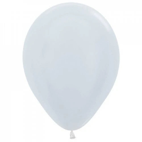 Satin White 30cm Latex Balloons 25 Pack