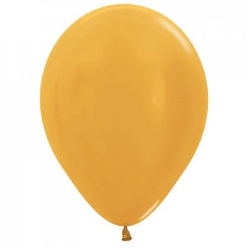 Metallic Gold 30cm Latex Balloons 25 Pack