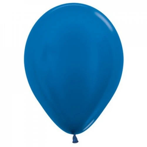 Metallic Blue 30cm Latex Balloons Pack of 25