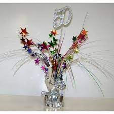 Colourful Numbered Centrepiece - 50