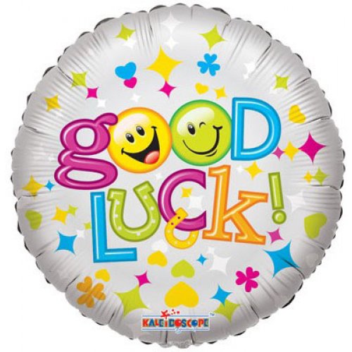 Good Luck Smiles Foil Balloon