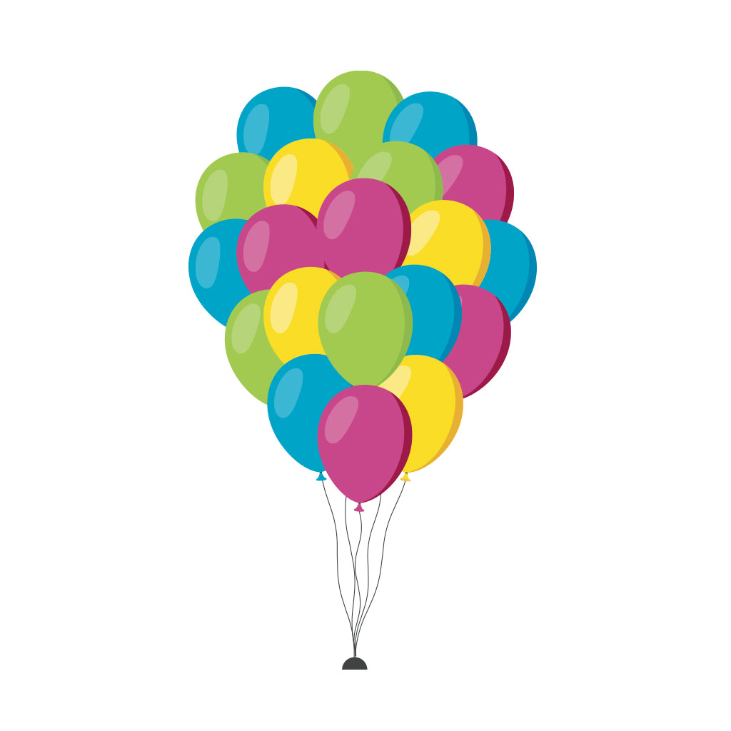 20 Helium Metallic/Fashion Balloon Bouquet with one Chrome