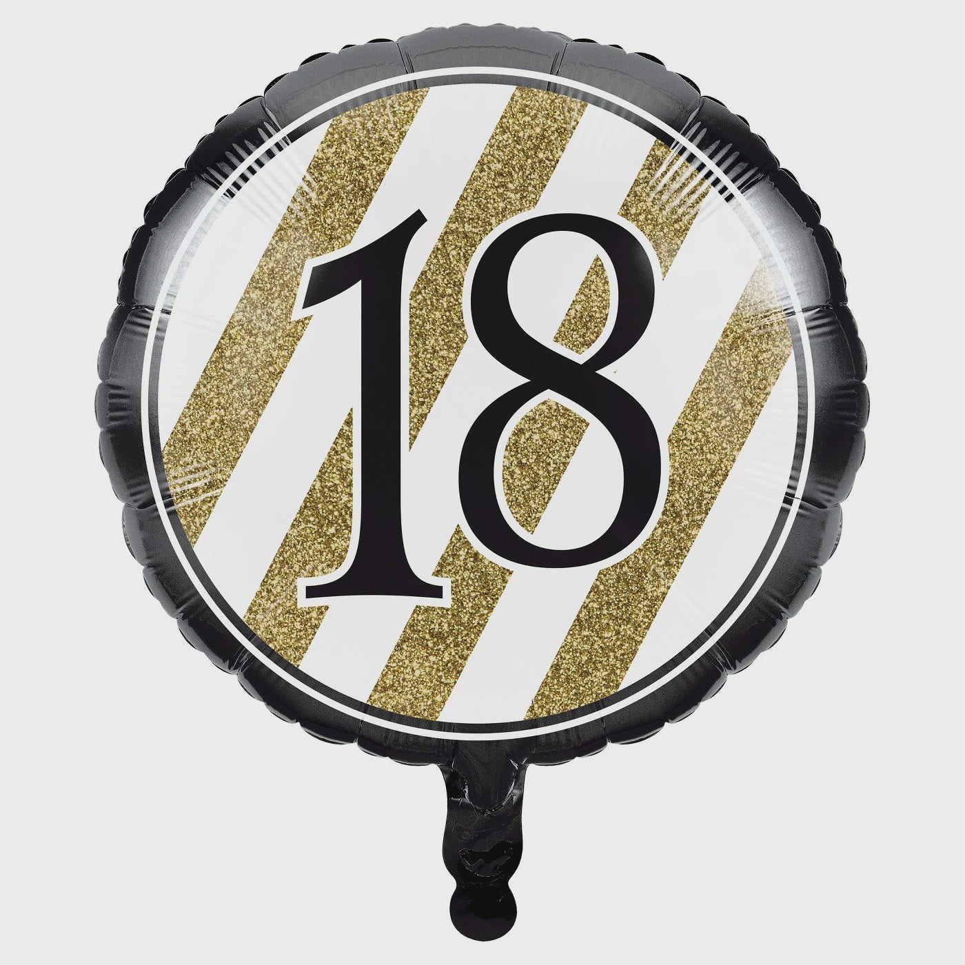 Numbered Black & Gold Birthday Balloons