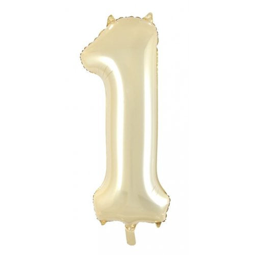 Luxe Gold 86 cm Number 1 Supershape Foil Balloon