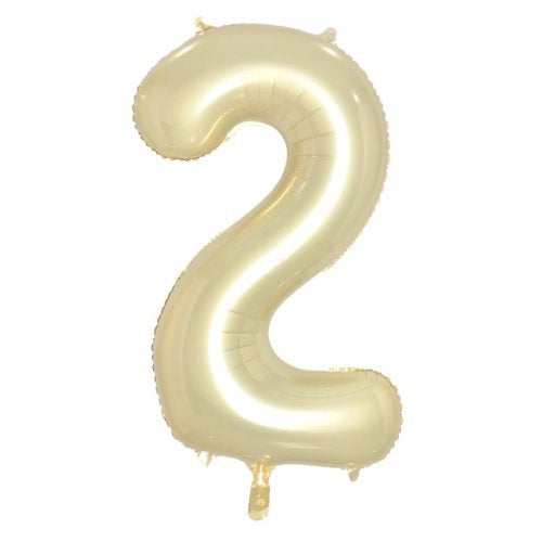 Luxe Gold 86 cm Number 2 Supershape Foil Balloon