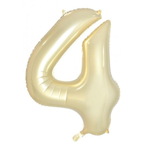 Luxe Gold 86 cm Number 4 Supershape Foil Balloon