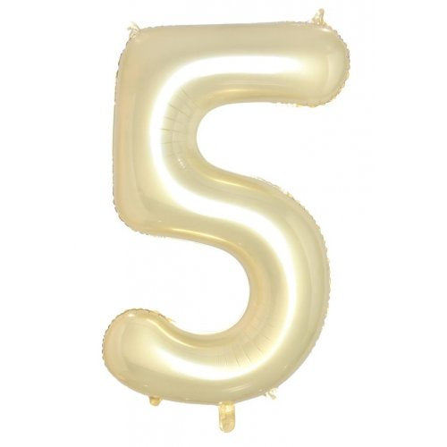 Luxe Gold 86 cm Number 5 Supershape Foil Balloon