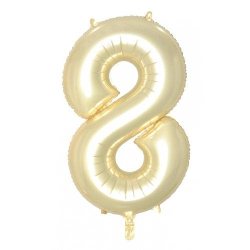 Luxe Gold 86 cm Number 8 Supershape Foil Balloon