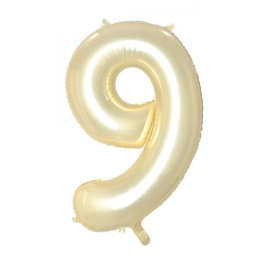 Luxe Gold 86 cm Number 9 Supershape Foil Balloon